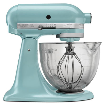 Artisan Designer 5 Qt. 10-Speed Azure Blue Stand Mixer with Glass Bowl - Super Arbor