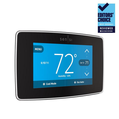 Emerson Sensi Touch Wi-Fi Smart Thermostat with Touchscreen Color Display, C-Wire Required - Super Arbor