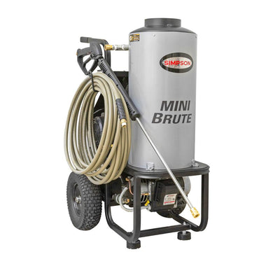 Simpson Mini Brute 1500 PSI at 1.8 GPM with Triplex Plunger Pump Hot Water Professional Electric Pressure Washer - Super Arbor