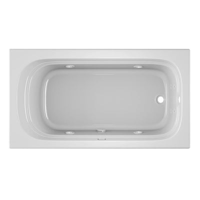 LUXURA 66 in. x 34 in. Acrylic Right-Hand Drain Rectangular Drop-in Whirlpool Bathtub in White - Super Arbor