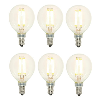 Westinghouse 40-Watt Equivalent G16-1/2 Dimmable 2700K Filament LED Light Bulb (6-Pack) - Super Arbor