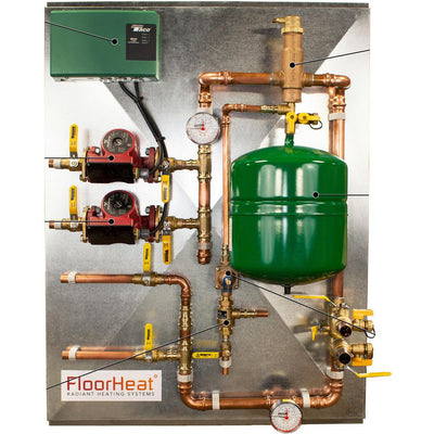 FloorHeat 2-Zone Preassembled Radiant Heat Distribution/Control Panel System - Super Arbor