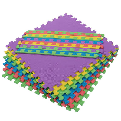 Ottomanson Multi-Purpose Multi-Color 24 in. x 24 in. EVA Foam Interlocking Anti-Fatigue Exercise Tile Mat (6-Pack)
