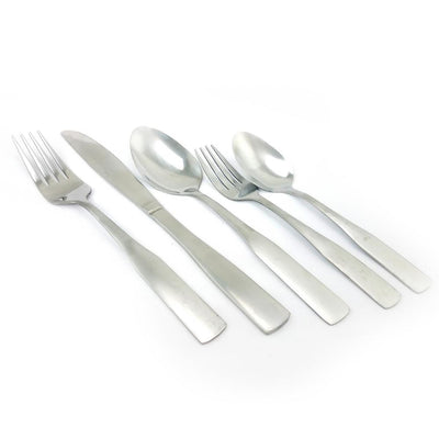 Abbeville 61-Piece Stainless Steel Flatware Set with Wire Caddy (Service for 12) - Super Arbor