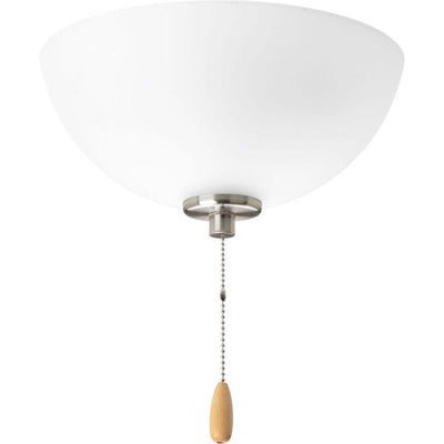 Gather Collection 2-Light Brushed Nickel Ceiling Fan Light - Super Arbor