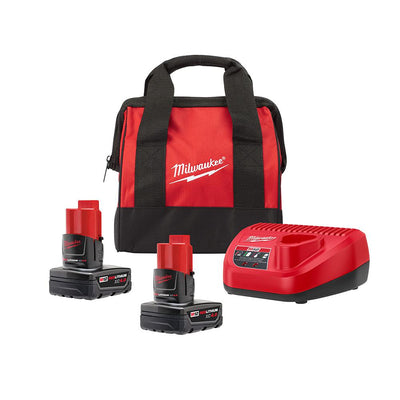 M12 12-Volt Lithium-Ion Starter Kit with Two 4.0 Ah Battery Packs and Charger - Super Arbor