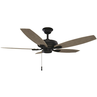 Hampton Bay North Pond 52 in. Indoor/Outdoor Matte Black Ceiling Fan