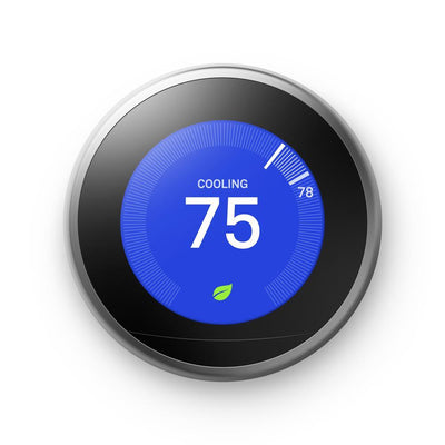 Nest Learning Thermostat 3rd Gen in Stainless Steel - Super Arbor