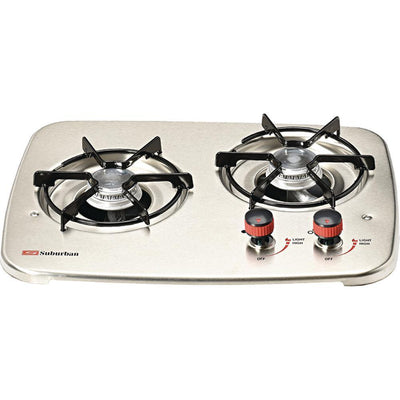 Suburban 2-Burner Stainless Steel Drop-In Cooktop - Super Arbor