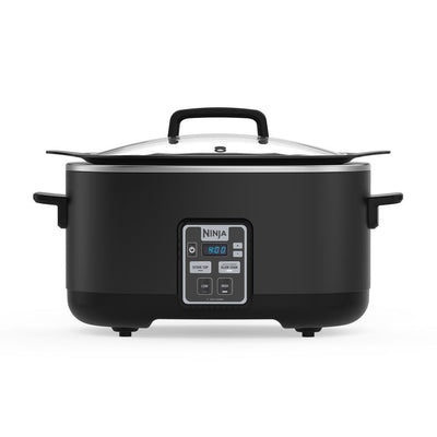 6 Qt. Black Slow Cooker with Touchpad Controls and Keep Warm Setting - Super Arbor