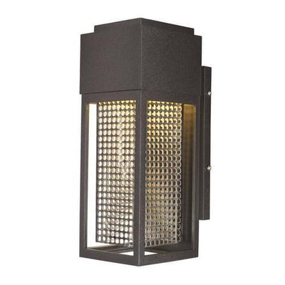 Maxim Lighting Townhouse 12-in H Galaxy Black/Stainless Steel Dark Sky LED Outdoor Wall Light