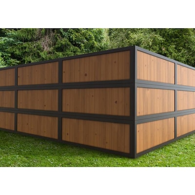 Outdoor Essentials 2-ft H x 6-ft W 2-Pack Cedar-Tone Pressure Treated Pine Wood Fence Panel