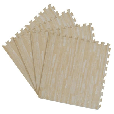 Achim Interlocking Foam Tiles 4-Pack 24-in x 24-in Ash Wood Foam Tile Multipurpose Flooring
