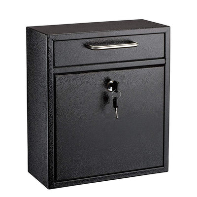 Medium Ultimate Black Wall Mounted Mail Box - Super Arbor