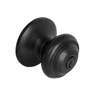 Madrid Matte Black Keyed Entry Door Knob - Super Arbor