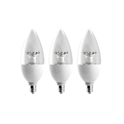 EcoSmart 60-Watt Equivalent B11 Dimmable LED Light Bulb Daylight (3-Pack) - Super Arbor