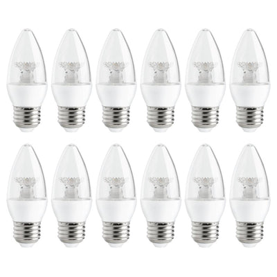 EcoSmart 40-Watt Equivalent B11 Dimmable Energy Star LED Light Bulb Soft White (12-Pack) - Super Arbor