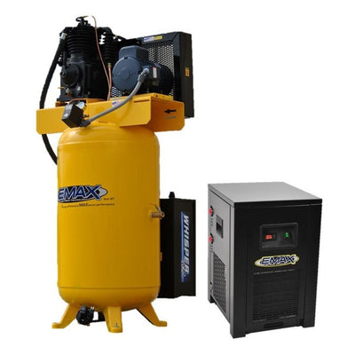 Industrial Plus 80 Gal. 5 HP 1-Phase 2-Stage Silent Air Electric Pressure Lube Air Compressor with 30 CFM Dryer Bundle - Super Arbor