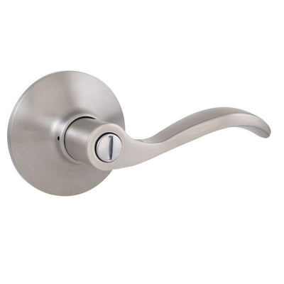 Naples Satin Nickel Bed/Bath Privacy Door Lever - Super Arbor