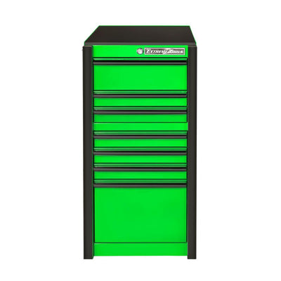 19 in. 7-Drawer Side Tool Chest in Green with Black Trim - Super Arbor