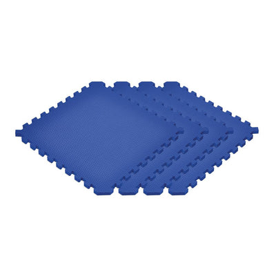 Norsk Solid Blue 24 in. x 24 in. EVA Foam Sport Interlocking Tiles - Super Arbor