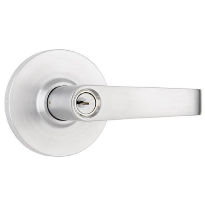 Commercial 2-3/4 in. Satin Chrome Heavy Duty Keyed Entry Door Lever - Super Arbor