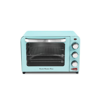 6-Slice/26 l Blue Retro Toaster Oven - Super Arbor