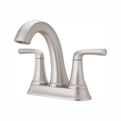 Ladera 4 in. Centerset 2-Handle Bathroom Faucet in Spot Defense Brushed Nickel - Super Arbor