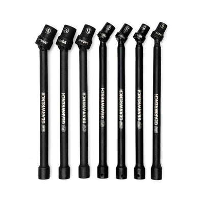 3/8 in. Drive 6 Point X-Core Pinless Universal Impact Metric Extension Socket Set (7-Piece) - Super Arbor