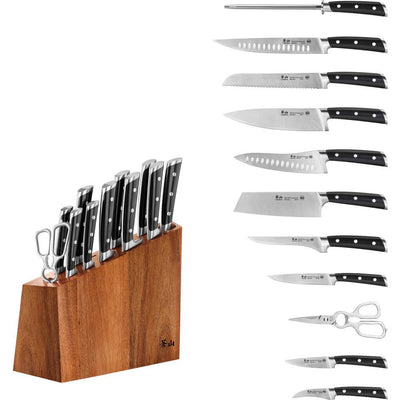 S Series 12-Piece German Steel Forged Knife Block Set - Super Arbor