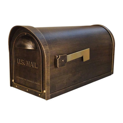 Classic Bronze Post Mount Mailbox - Super Arbor