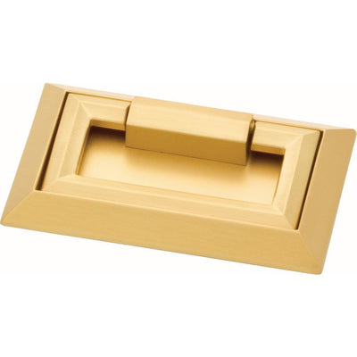 External Campaign 3 in. (76mm) Center-to-Center Brushed Brass Drawer Pull - Super Arbor