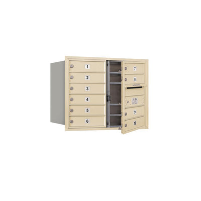 3700 Horizontal Series 10-Compartment Recessed Mount Mailbox - Super Arbor