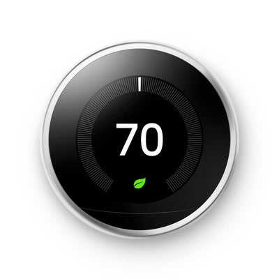 Nest Learning Thermostat 3rd Gen in Polished Steel - Super Arbor