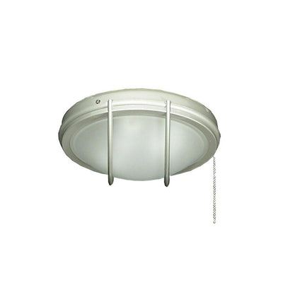 163 Indoor Outdoor Low Profile Brushed Nickel Ceiling Fan Light - Super Arbor