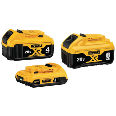 20-Volt MAX XR Lithium-Ion Premium Battery Pack (1) 6.0Ah Battery, (1) 4.0Ah Battery & (1) 2.0Ah Battery - Super Arbor