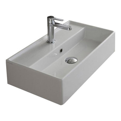 Nameeks Teorema Wall Mounted Bathroom Sink in White - Super Arbor