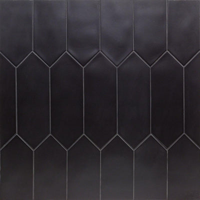 Ivy Hill Tile Russell Black 4 in. x 12 in. Matte Porcelain Floor and Wall Tile (10.76 sq. ft./Case) - Super Arbor