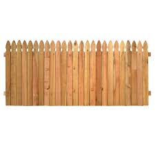 Severe Weather 3.5-ft H x 8-ft W Cedar Spaced Picket French Gothic Wood Fence Panel