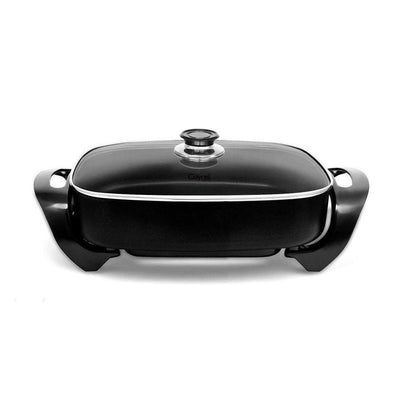 12 in. x 12 in. Black Nonstick Ceramic Electric Skillet - Super Arbor