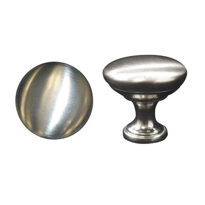 Designer Series 1.125x1.125x1 in. Standard Knob in Brushed Nickel - Super Arbor