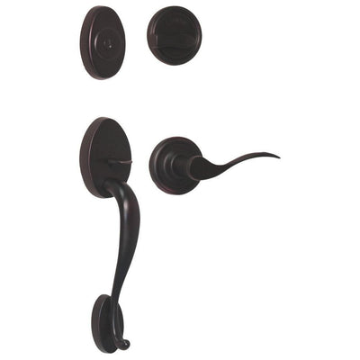 Traditionale Single Cylinder Oil-Rubbed Bronze Left-Hand Lexington Door Handleset with Bordeau Lever - Super Arbor