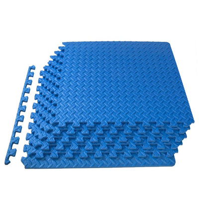 Puzzle Exercise Mat Blue 24 in. x 24 in. x 0.5 in. EVA Foam Interlocking Anti-Fatigue Exercise Tile Mat (6-Pack)