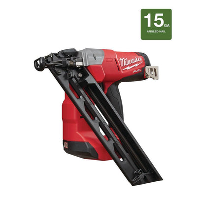 M18 FUEL 18-Volt Lithium-Ion Brushless Cordless 15-Gauge Angled Finish Nailer (Tool Only) - Super Arbor