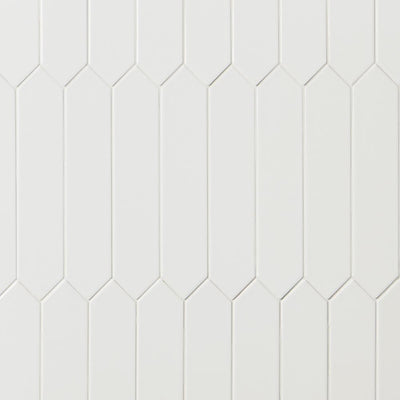 Ivy Hill Tile Axis 2.6 in. x 13 in. White Polished Elongated Hex Ceramic Wall Tile (12.26 sq. ft. / case)