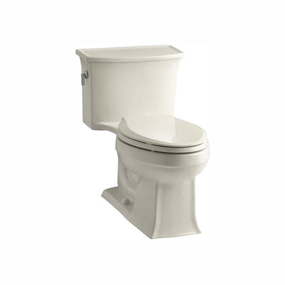 Archer 1-piece 1.28 GPF Single Flush Elongated Toilet in Almond - Super Arbor