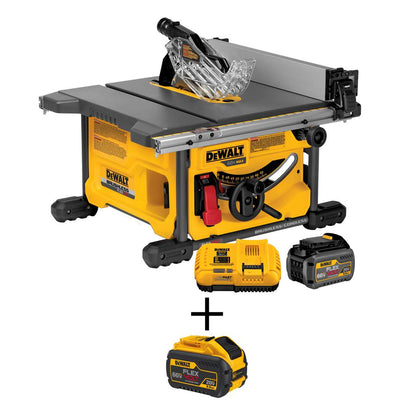 FLEXVOLT 60-Volt MAX Lithium-Ion Cordless Brushless 8-1/4 in. Table Saw Kit with Battery 2Ah, Charger and Bonus Battery - Super Arbor