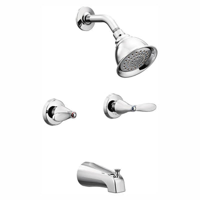 Adler 2-Handle 1-Spray Tub and Shower Faucet with Valve in Chrome (Valve Included) - Super Arbor