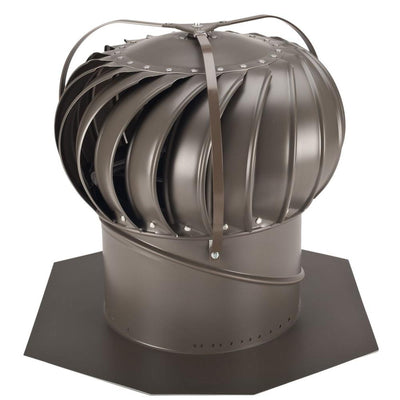 12 in. Weathered Bronze Aluminum Externally Braced Whirlybird Wind Turbine - Super Arbor