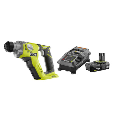 18-Volt ONE+ Lithium-Ion Cordless 1/2 in. SDS-Plus Rotary Hammer Drill with 2.0 Ah Battery and Charger Kit